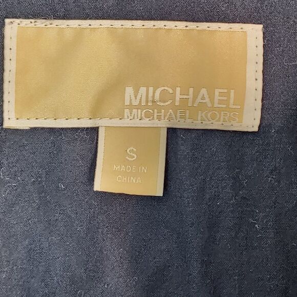 Michael Kors Jacket Womens S Navy Blue Long Sleeve Pockets Anorak Windbreaker - Picture 3 of 6